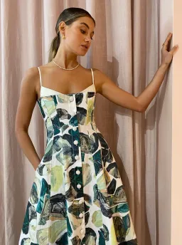 Alemais - Siena Bandeau Midi Dress Green - Size 10 for rent on The Volte - image 2