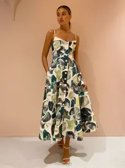 Alemais - Siena Bandeau Midi Dress Green - Size 10 for rent on The Volte - image 5