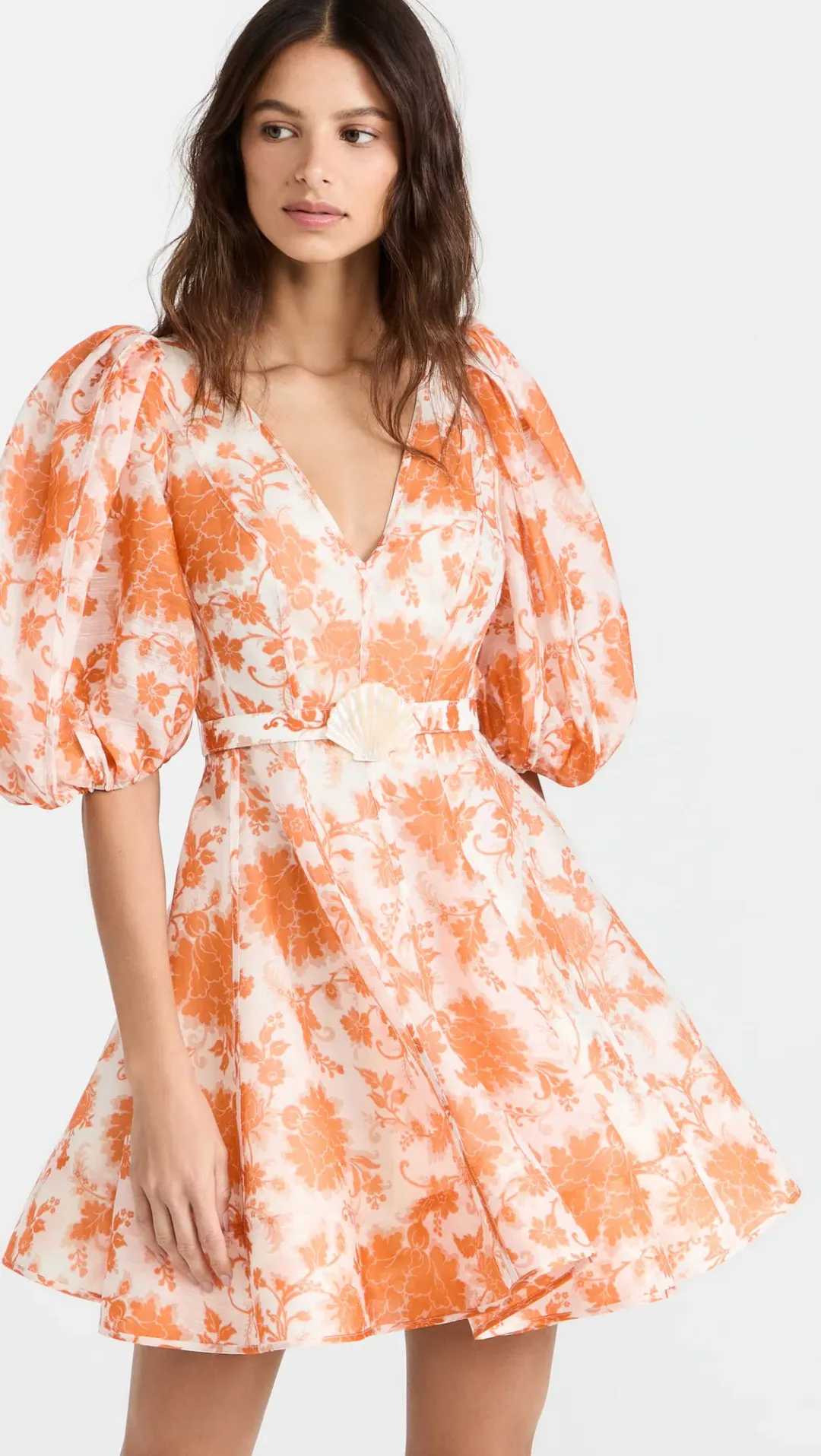 Zimmermann Postcard Puff Sleeve Mini Dress Floral Size 1 / Au 10 for rent on The Volte - main image