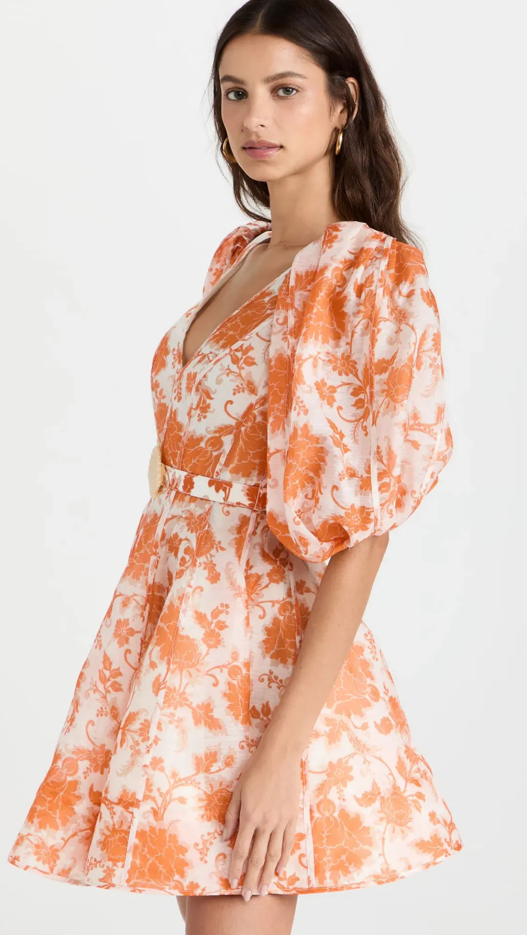 Zimmermann Postcard Puff Sleeve Mini Dress Floral Size 1 / Au 10 for rent on The Volte - main image