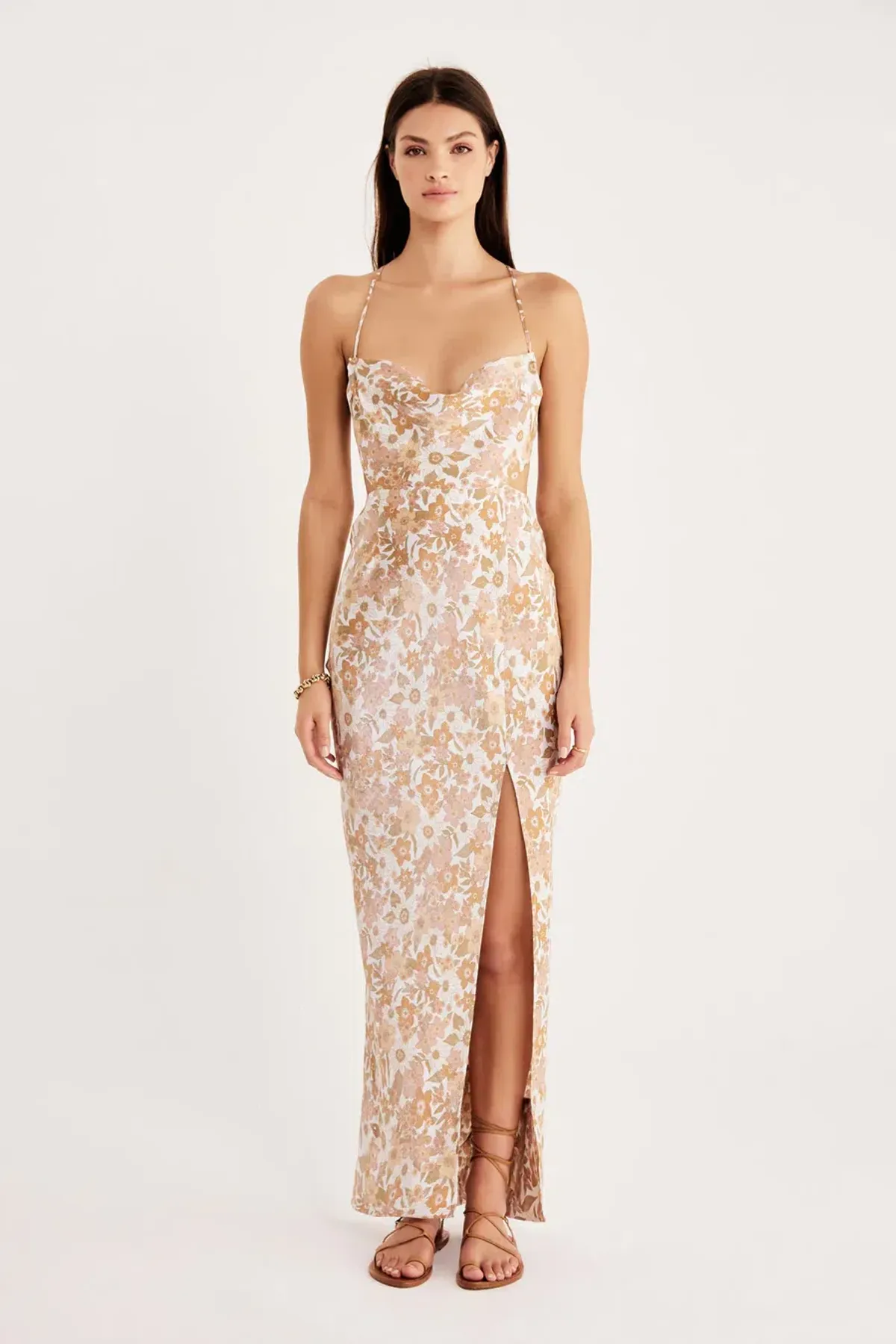Rumer the Label Paloma Cut Out Gown Print Size XS - Image 1