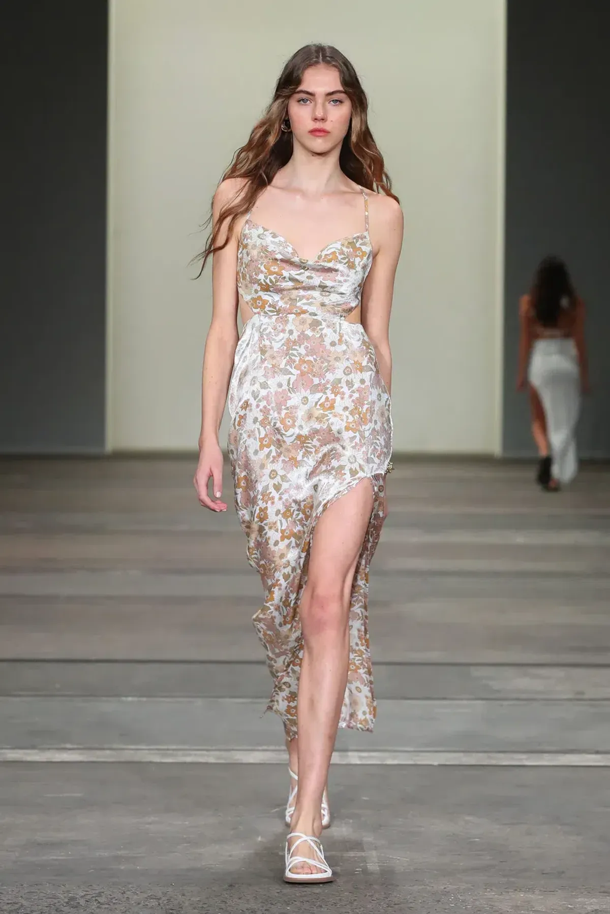 Rumer the Label Paloma Cut Out Gown Print Size XS - Image 4
