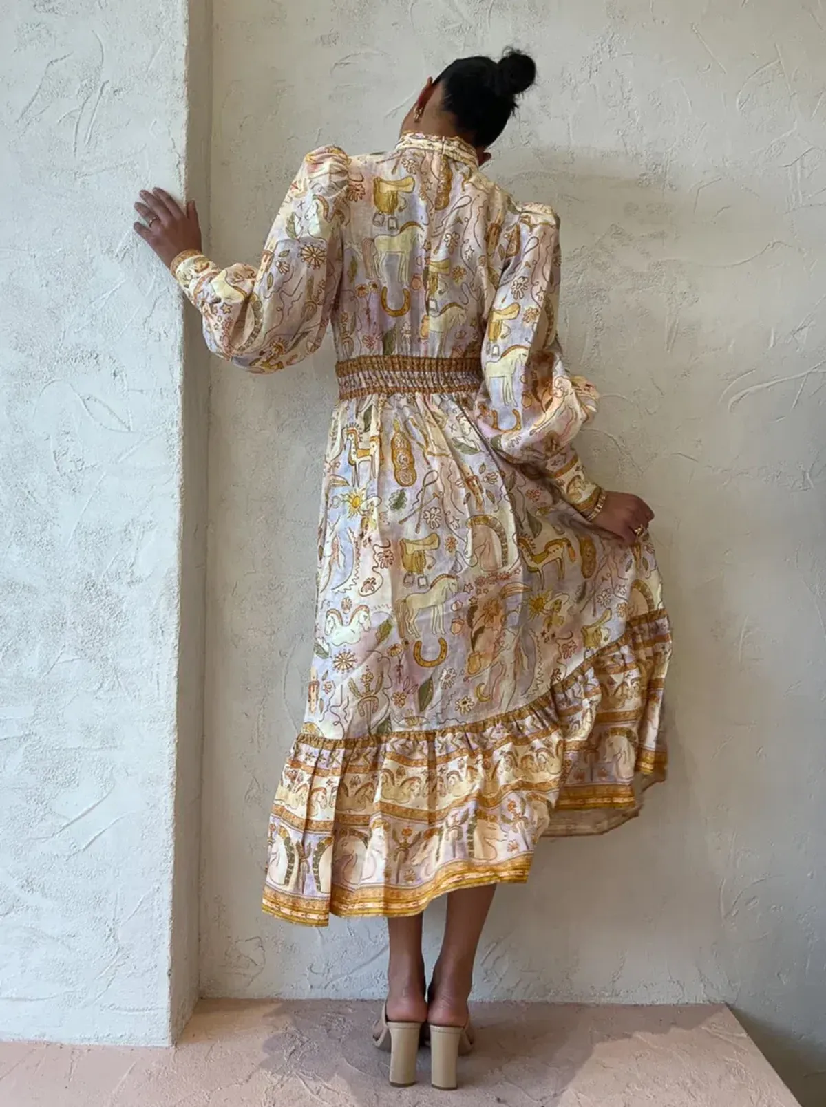 Alemais Solitaire Midi Dress Print Size 8 - Image 6