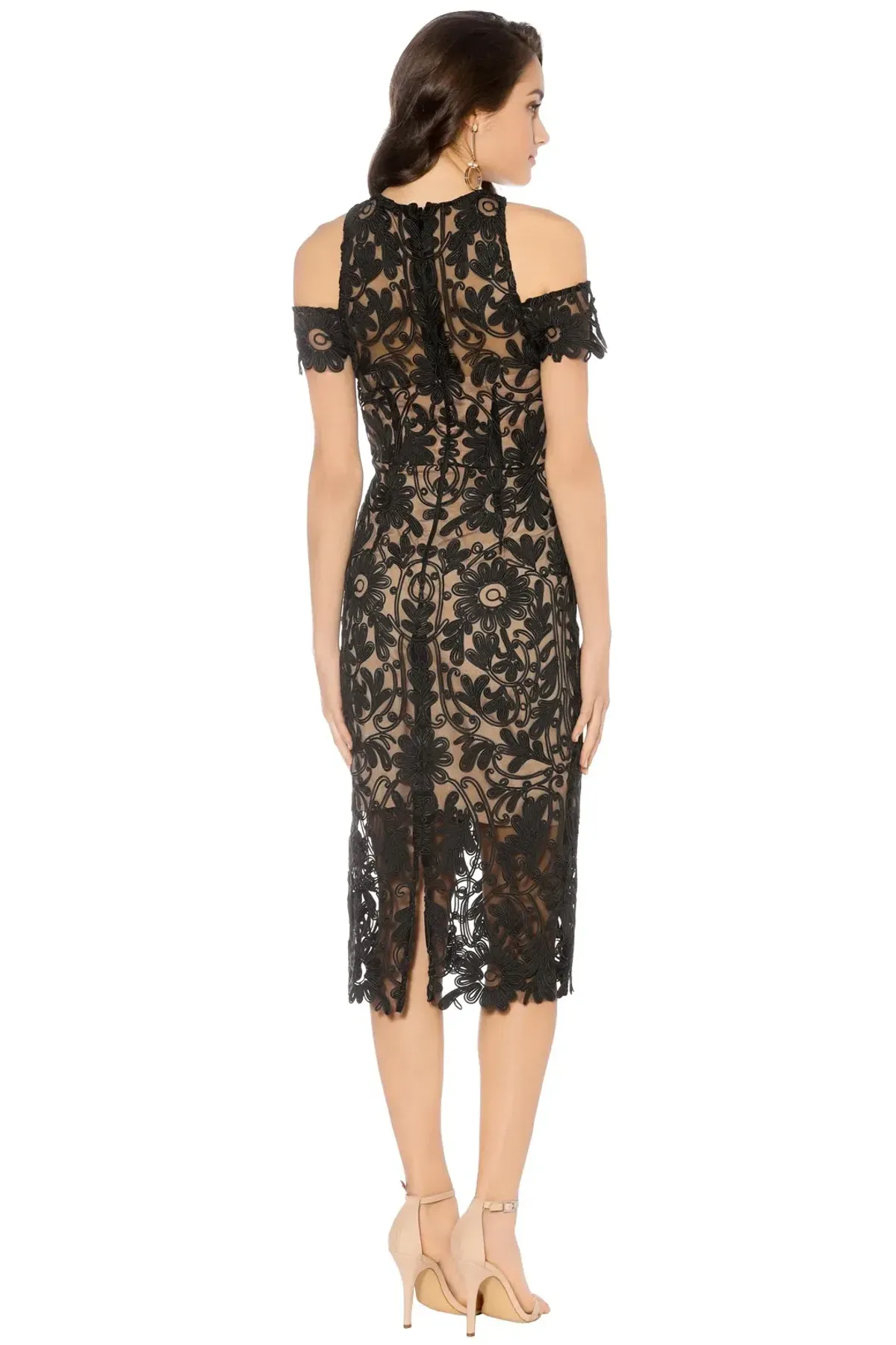 Thurley Eden Midi Dress Black Size 8 - Image 3