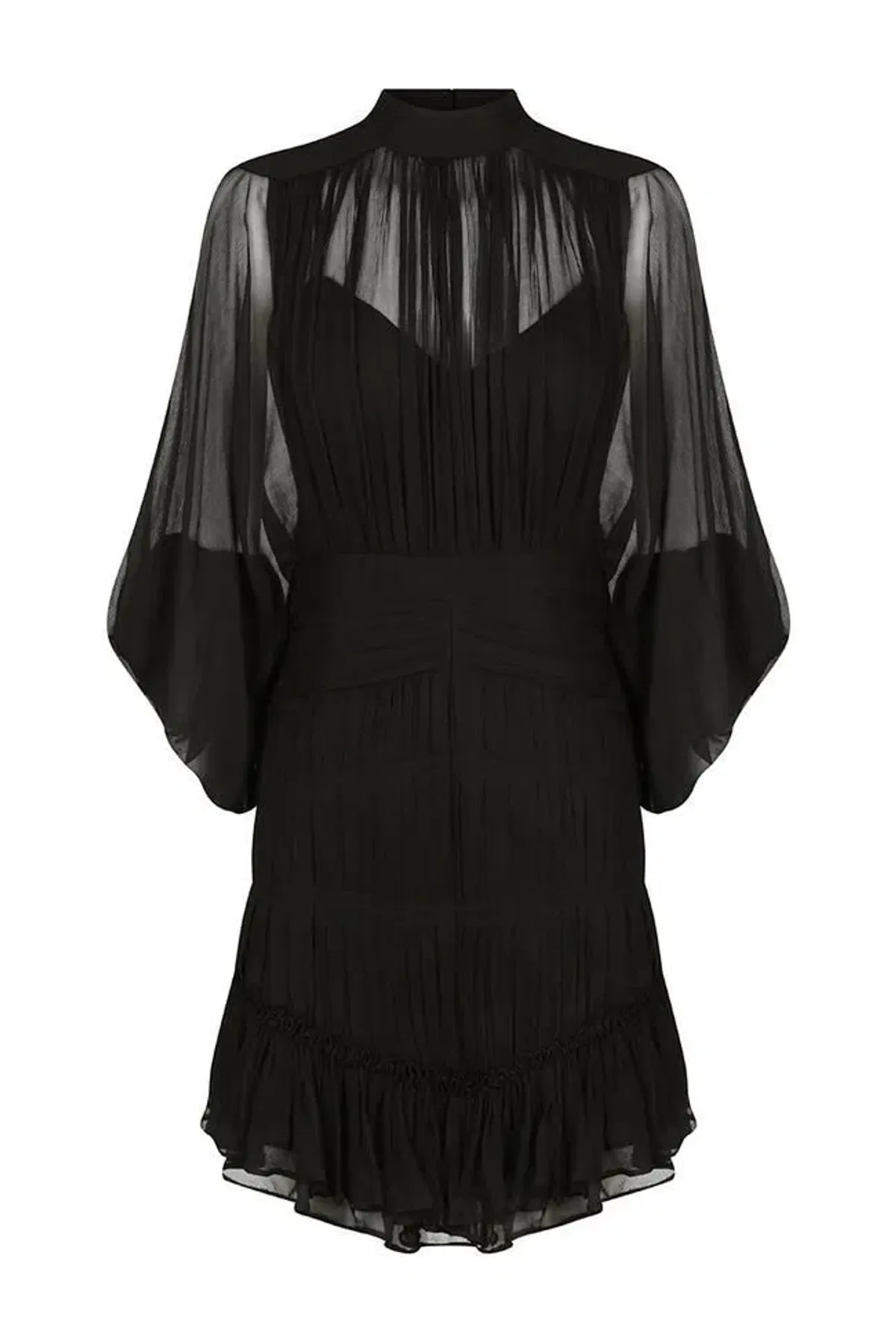 Shona Joy Clemence Long Sleeve Mini Dress Black Size 12 - Image 2
