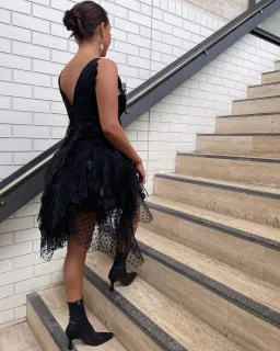 Zimmermann Rhythmic Fluted Mini Dress Black Size 1/Au 10 for rent on The Volte - image 4