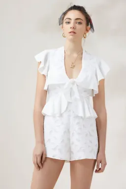 Finders Keepers Kindred Playsuit White Size M for rent on The Volte - image 1