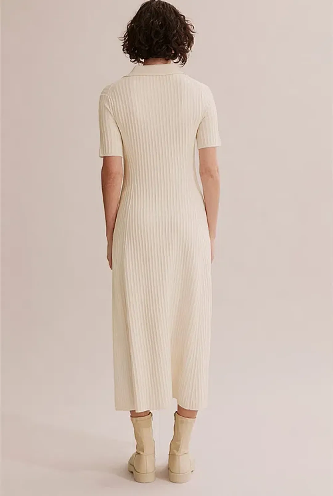 Country Road Button Through Knit Midi Dress Cream Size XXS / Au 4 for rent on The Volte - main image