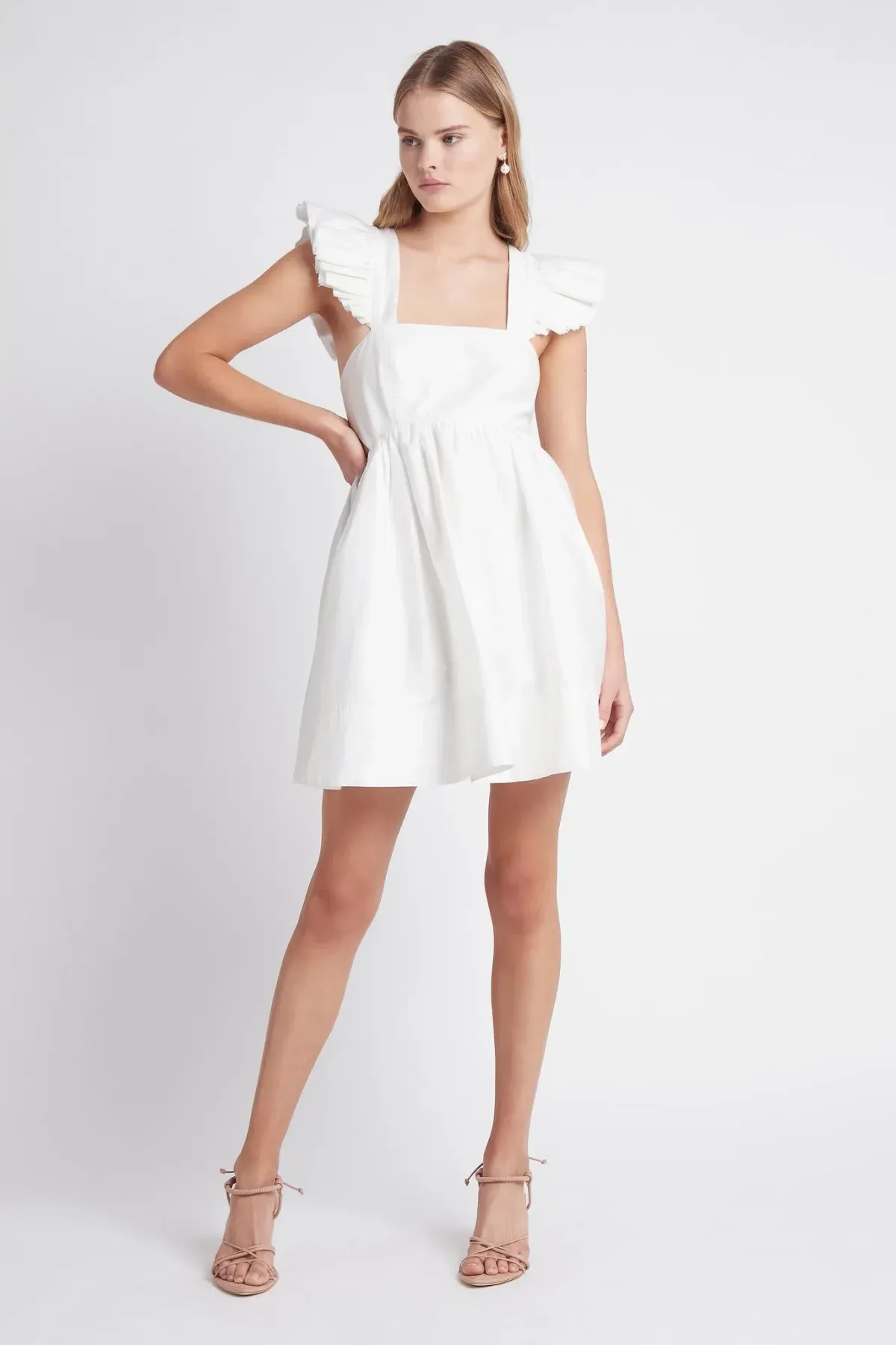 Aje Midsummer Mini Dress Ivory Size 14 - Image 1