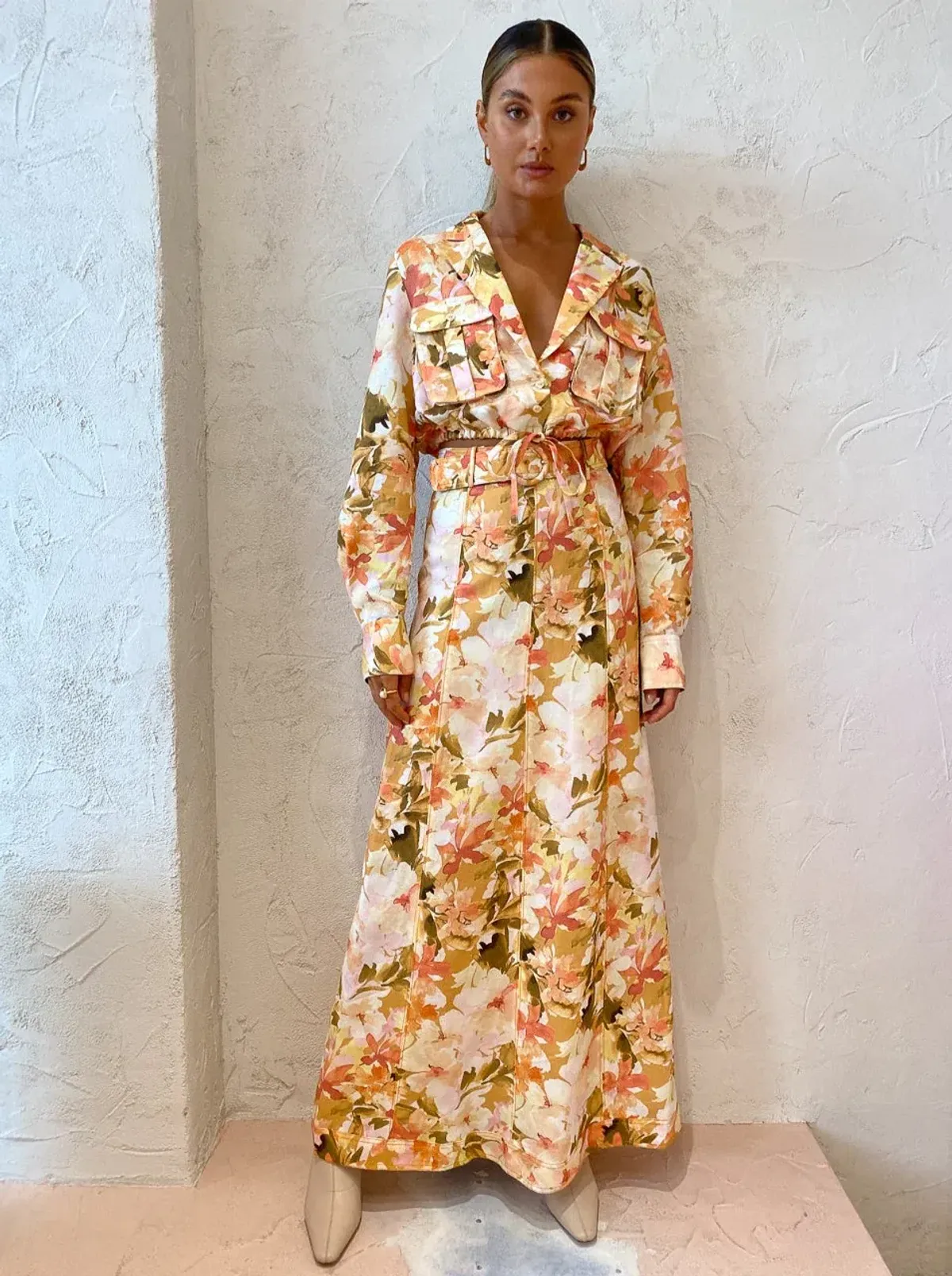 Significant Other Svana Skirt & Vienna Top Set in Watercolour Floral Print Size 6 for rent on The Volte - main image