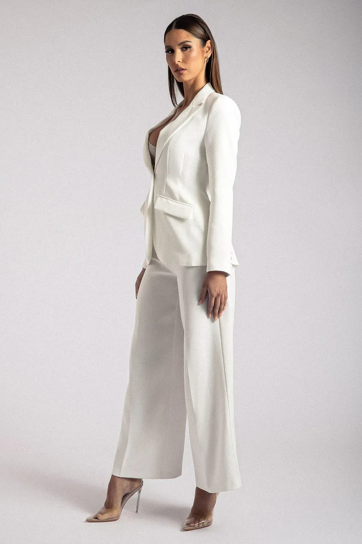 Meshki Helda Fitted Blazer White Size L - Image 2