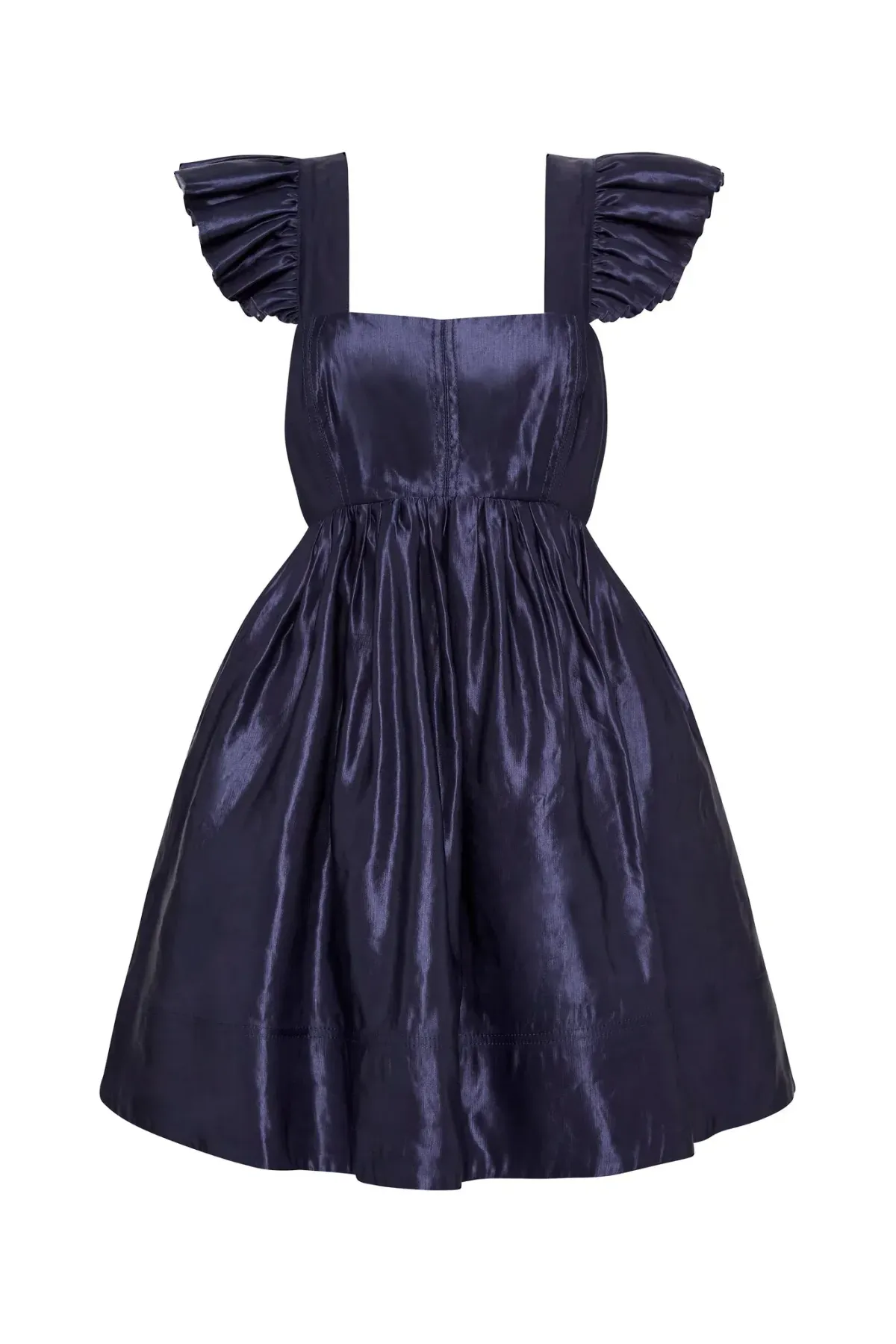 Aje Revitalise Frill Mini Dress Indigo Size 4 - Image 5