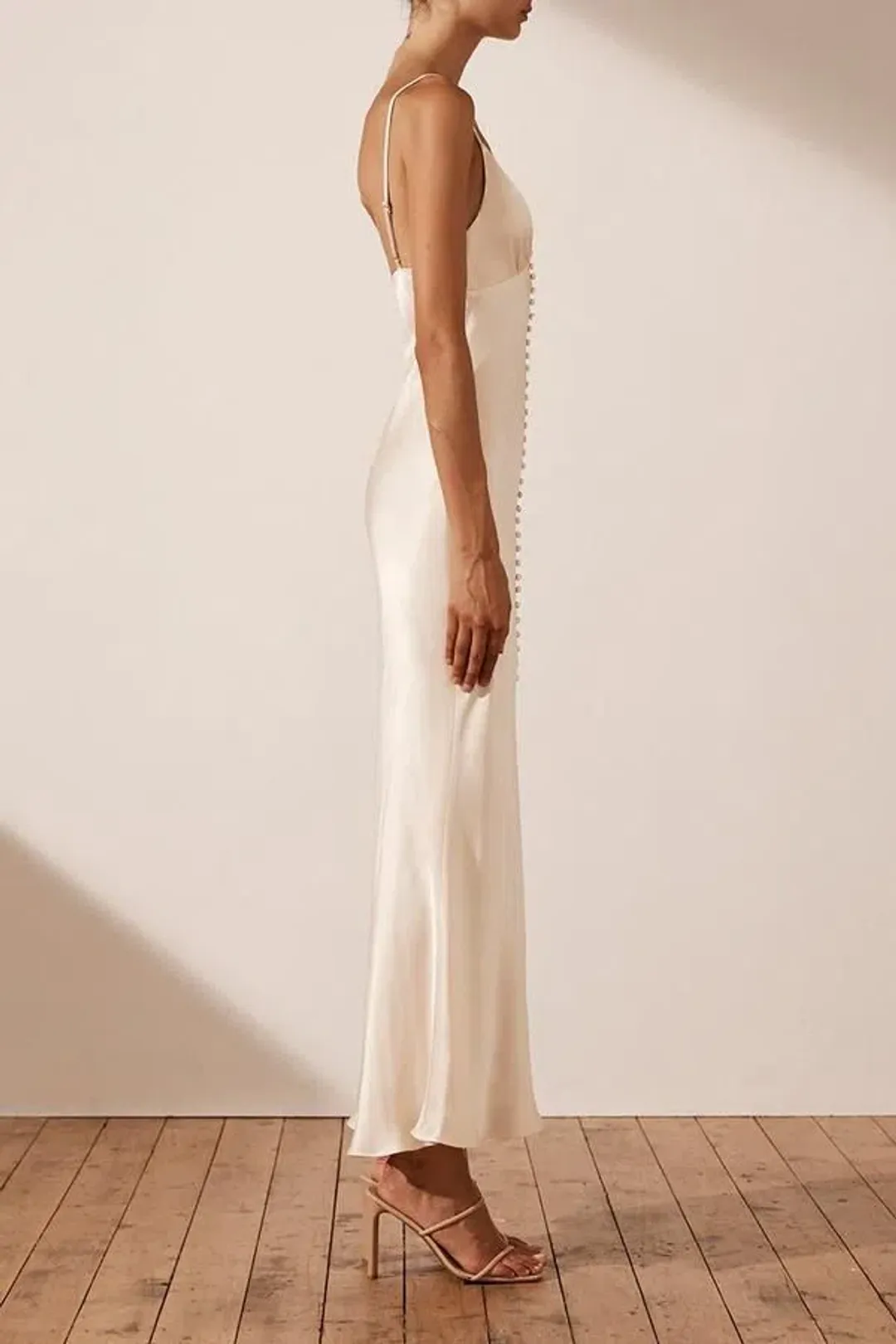 Shona Joy La Lune Bias Slip Dress Cream Size 6 for rent on The Volte - main image