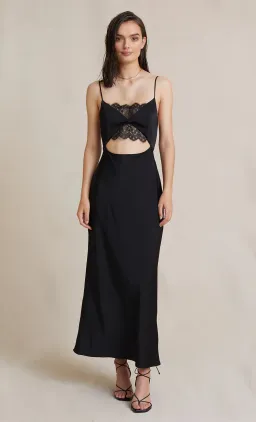 Bec & Bridge Valerie Midi Dress Black Size 8 for rent on The Volte - image 1