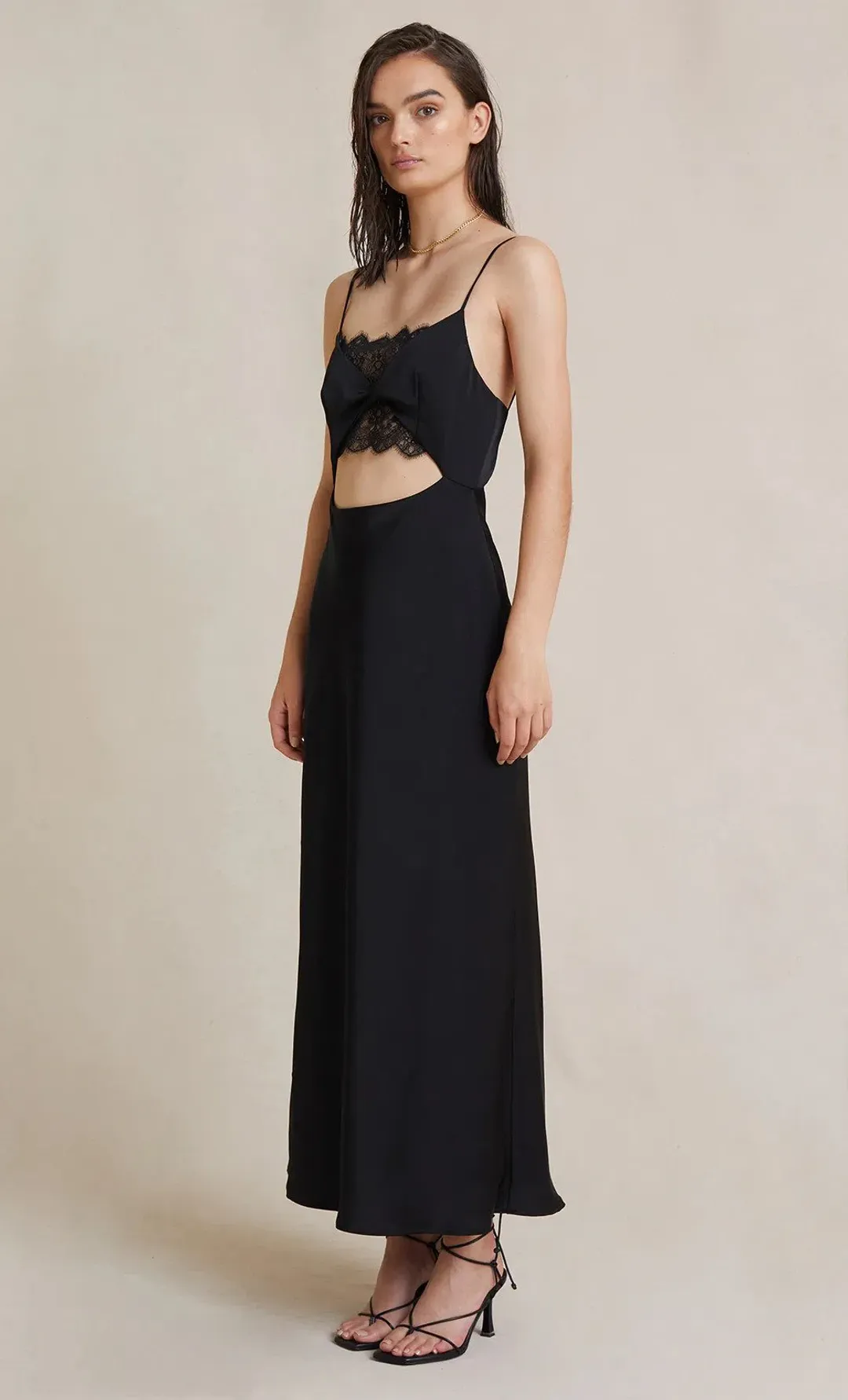 Bec & Bridge Valerie Midi Dress Black Size 8 for rent on The Volte - main image
