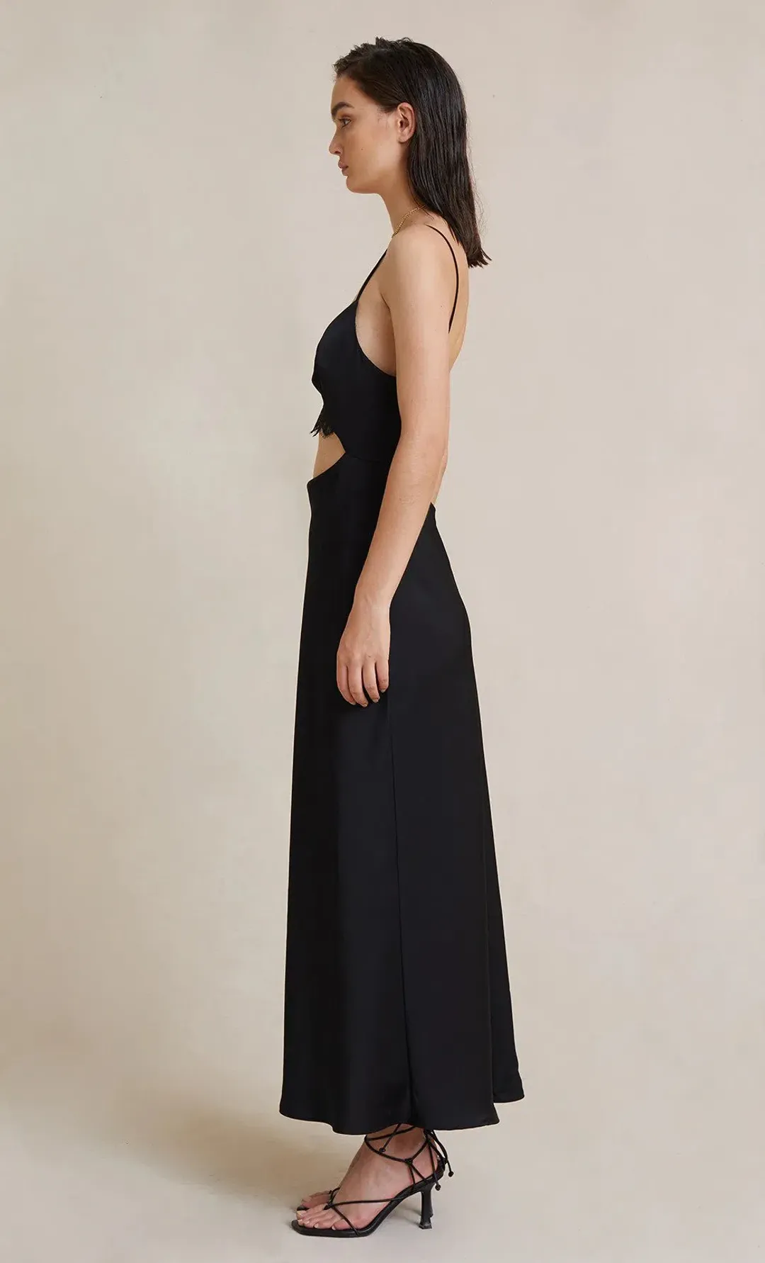 Bec & Bridge Valerie Midi Dress Black Size 8 for rent on The Volte - main image