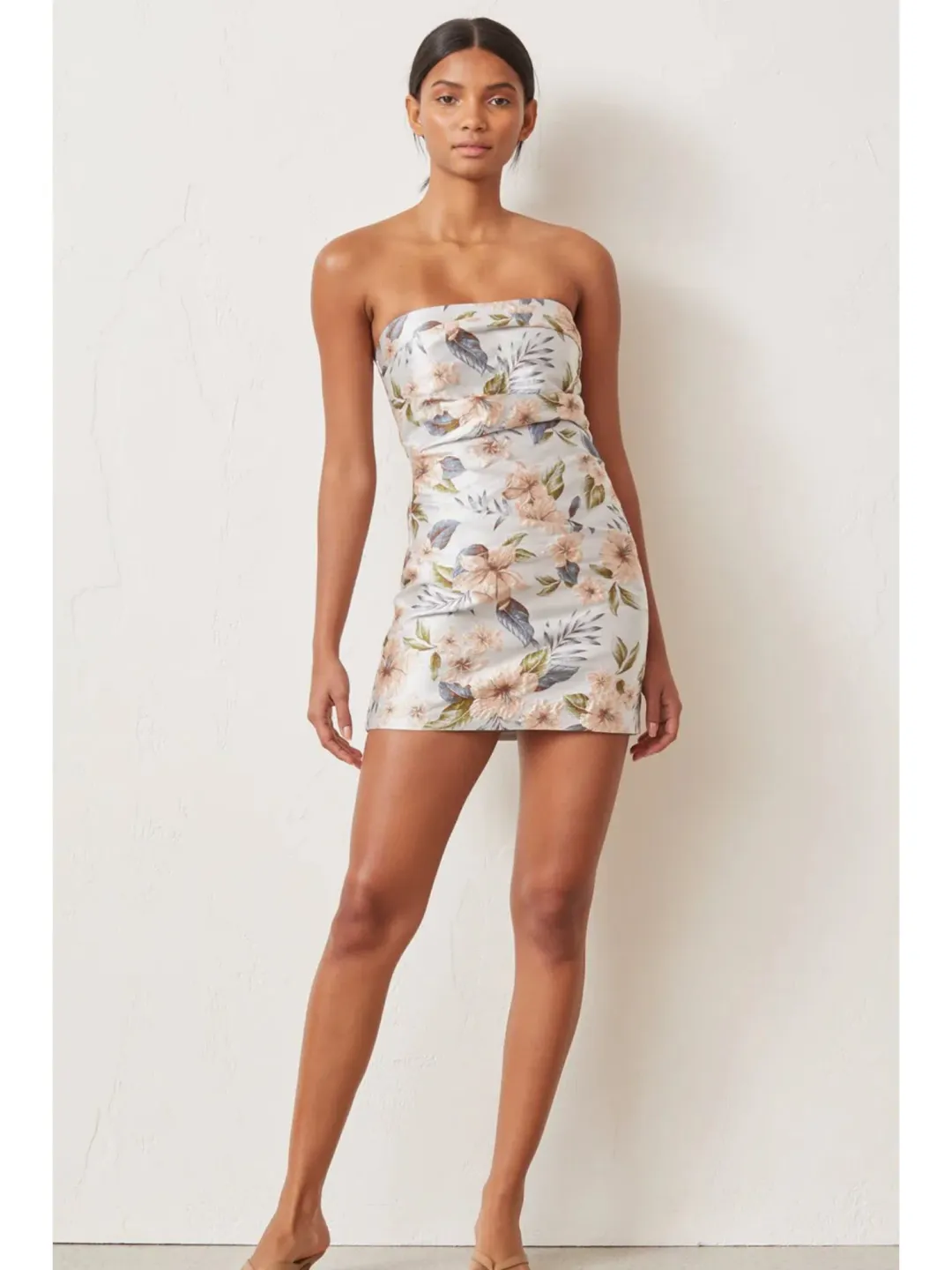 Bec & Bridge Fleurette Jacquard Mini Dress Print Size AU 6 for rent on The Volte - main image