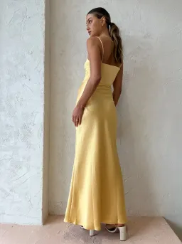 Bec & Bridge Nadia Maxi Dress Straw Yellow Size 8 for rent on The Volte - image 5