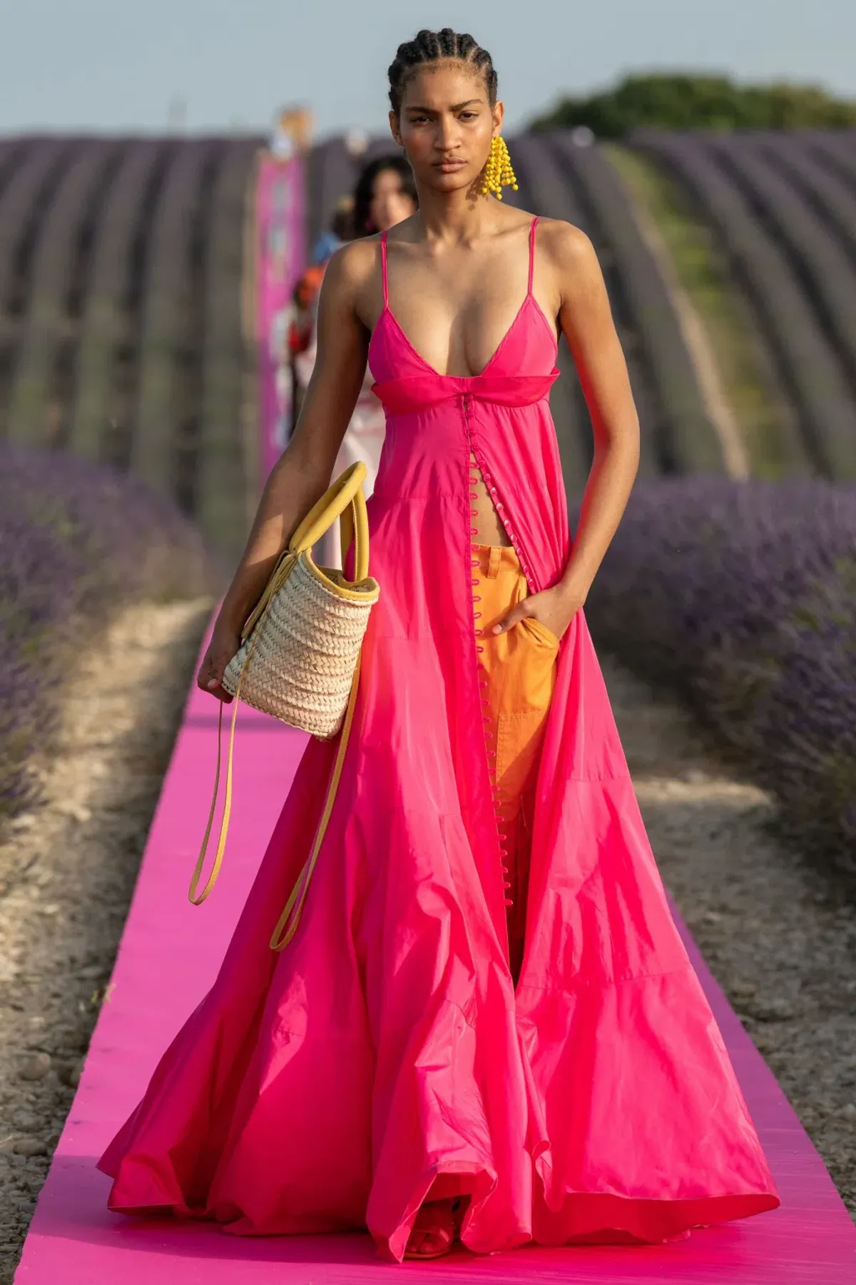Jaquemus La Robe Manosque Maxi Dress Pink Size 10 - Image 4