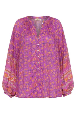 Spell Madame Peacock Blouse and Short Set Print Size M for rent on The Volte - image 3