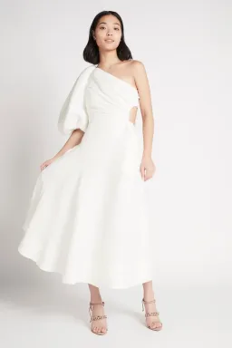 Aje Concept Dress Midi White Size 12 for rent on The Volte - image 1