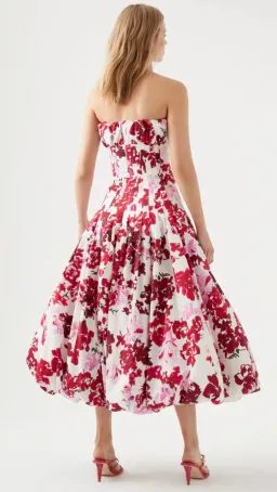 Aje Mathilde Bubble Hem Dress Print Size 14 for rent on The Volte - image 4
