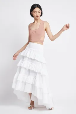 Aje Cotton El Paso Skirt White Size 6 for rent on The Volte - image 1