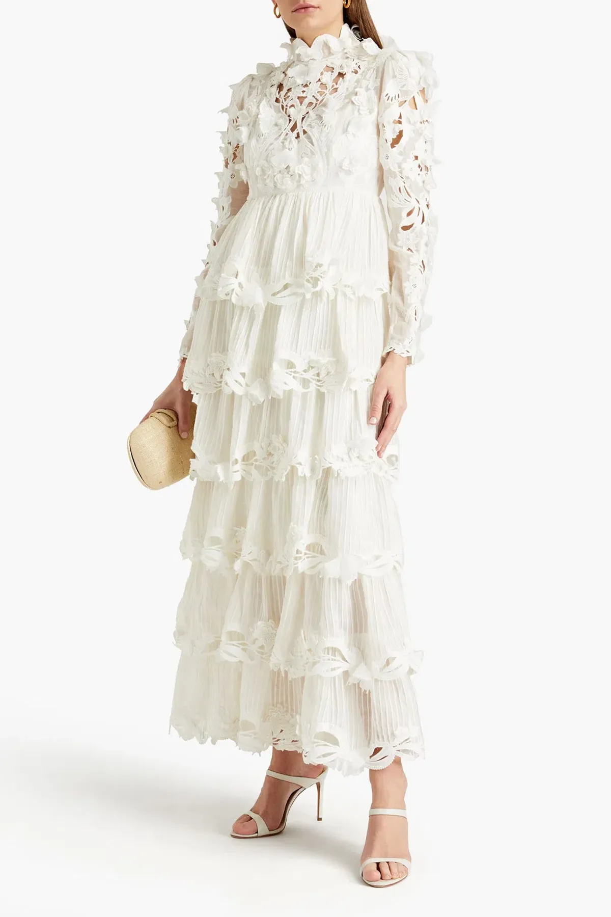 Zimmermann Luminous Embroidered Gown Natural Size 2 for rent on The Volte - main image