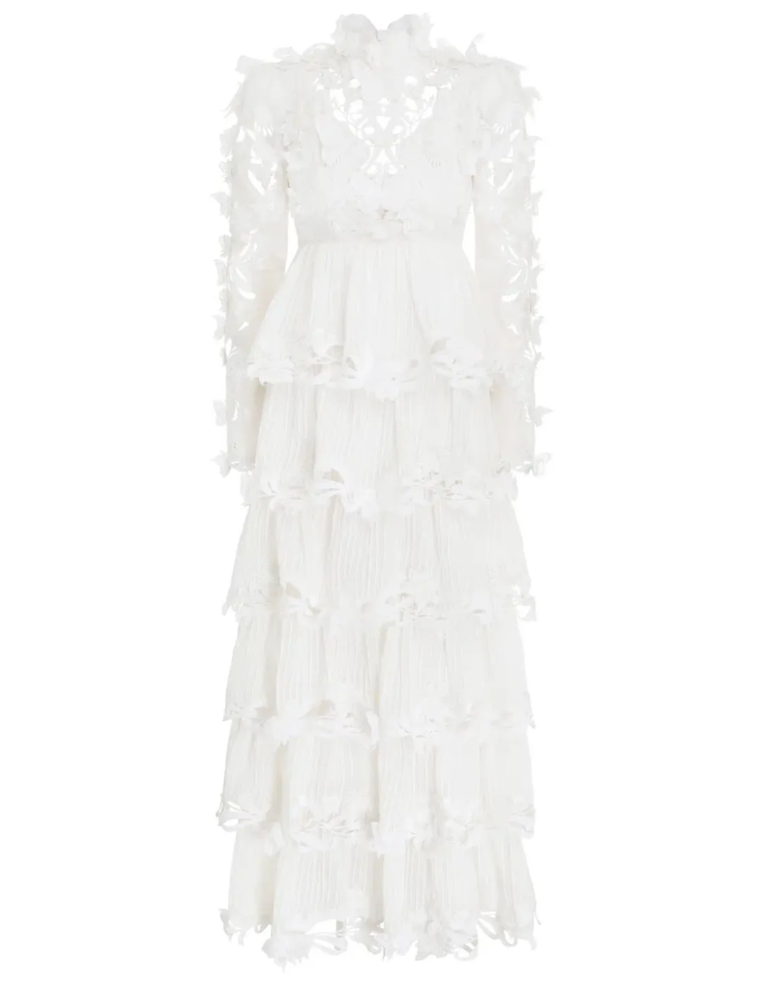 Zimmermann Luminous Embroidered Gown Natural Size 2 for rent on The Volte - main image