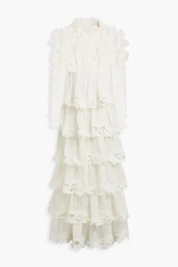 Zimmermann Luminous Embroidered Gown Natural Size 2 for rent on The Volte - image 5