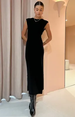 Elka Collective Maison Knit Dress Black Size 12 for rent on The Volte - image 1