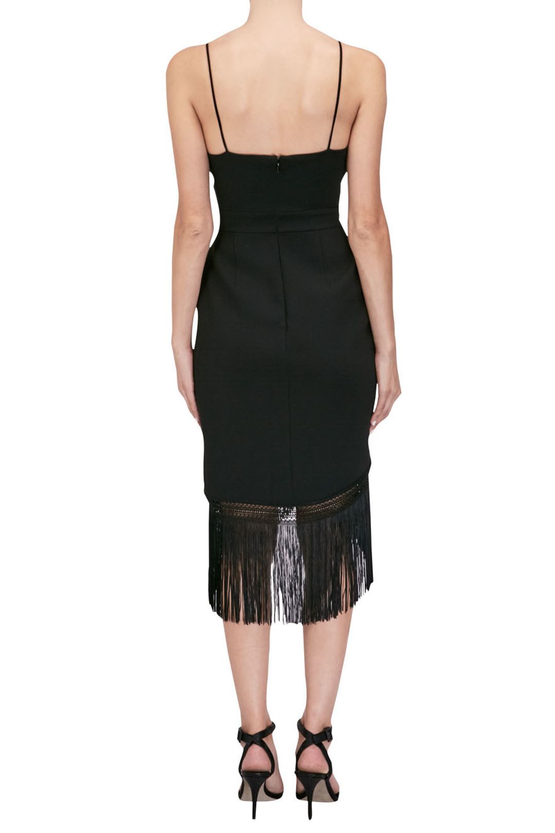 NICHOLAS - Fringe Crepe Wrap Cami Dress for rent on The Volte - main image