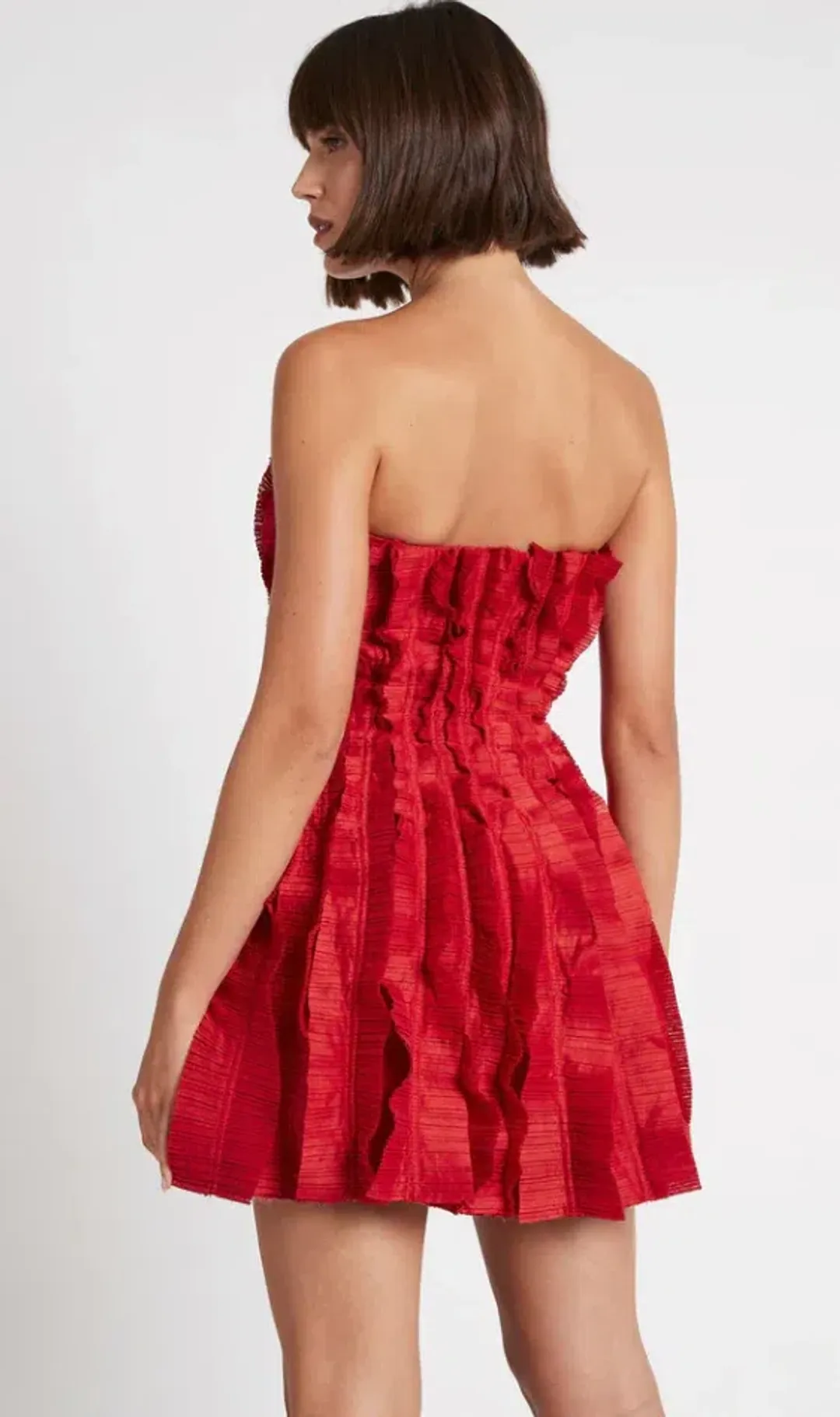 Aje Hybrid Sleeveless Mini Dress Red Size 8 for rent on The Volte - main image