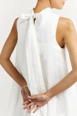 Dissh Linen Panel Mini Dress White Size 10 for rent on The Volte - image 2