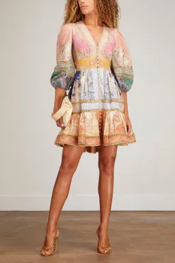 Zimmermann Anneke Lantern Mini Dress Print AU12 for rent on The Volte - image 4