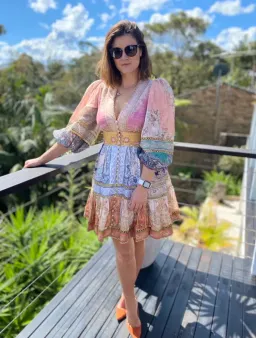 Zimmermann Anneke Lantern Mini Dress Print AU12 for rent on The Volte - image 3