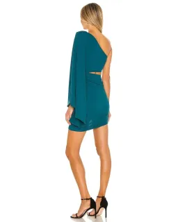 Michael Costello Alessia Dress in Teal Green Size XS for rent on The Volte - image 4