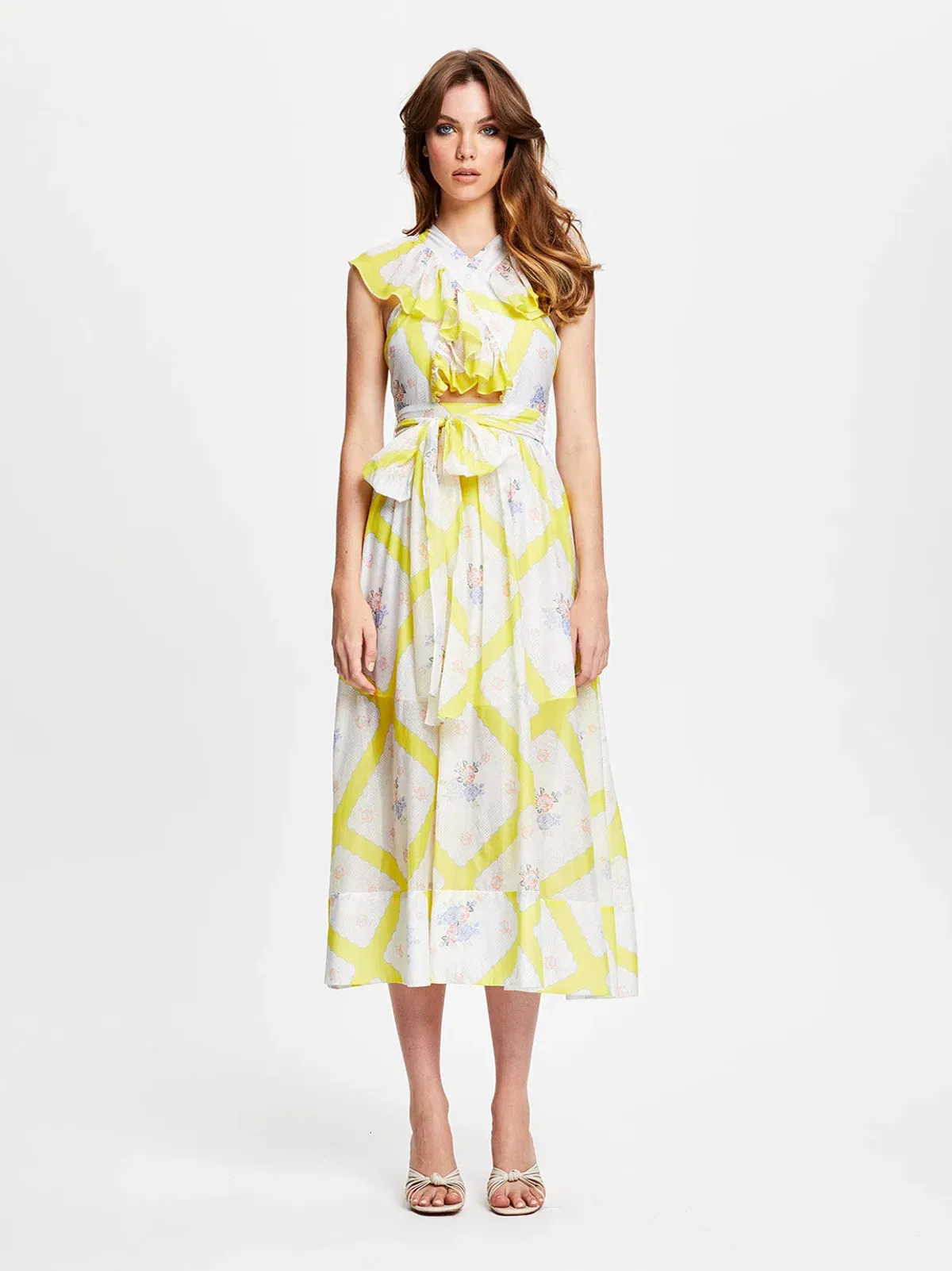 Alice McCall LA Girl Midi Dress Citrus Size 6 - Image 1