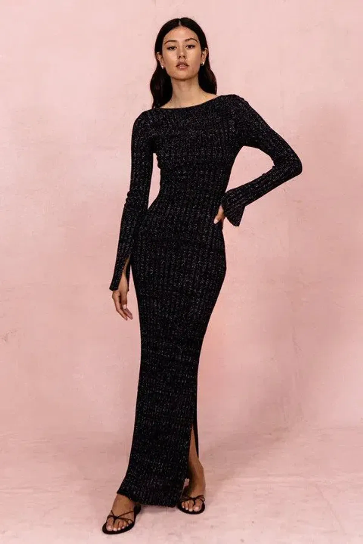 Posse the Label Connie Dress Black Sparkle Size 8 - Image 1