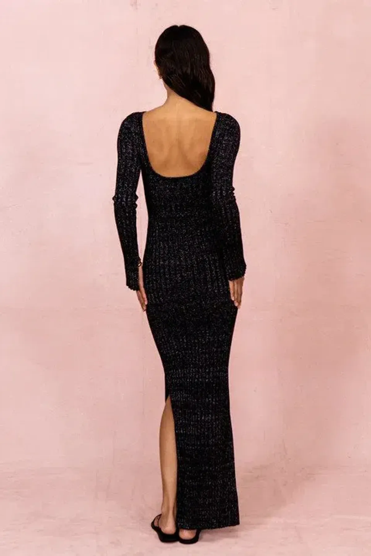 Posse the Label Connie Dress Black Sparkle Size 8 - Image 3