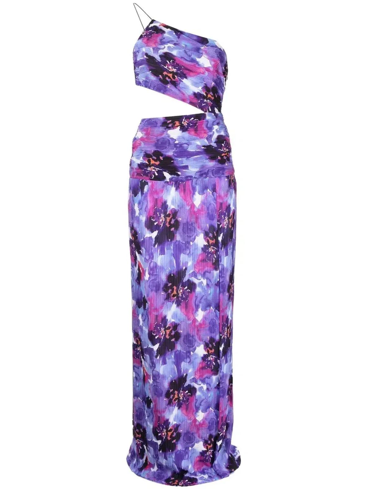 Rebecca Vallance Purple Rain One Shoulder Gown Print Size 10 - Image 4
