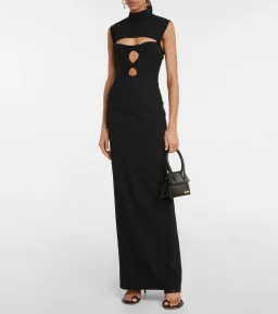 Jacquemus La Robe Palmi Maxi Dress Black Size 38 for rent on The Volte - image 1