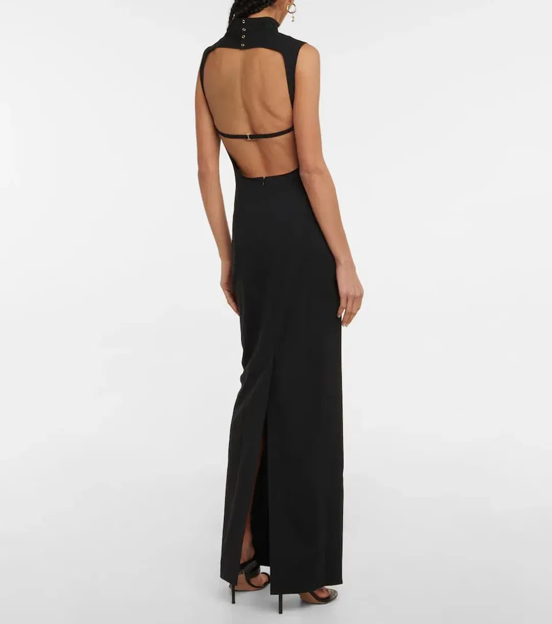 Jacquemus La Robe Palmi Maxi Dress Black Size 38 for rent on The Volte - main image