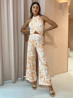 Issy Reflection Jumpsuit Paradise Print Size 6 for rent on The Volte - image 1