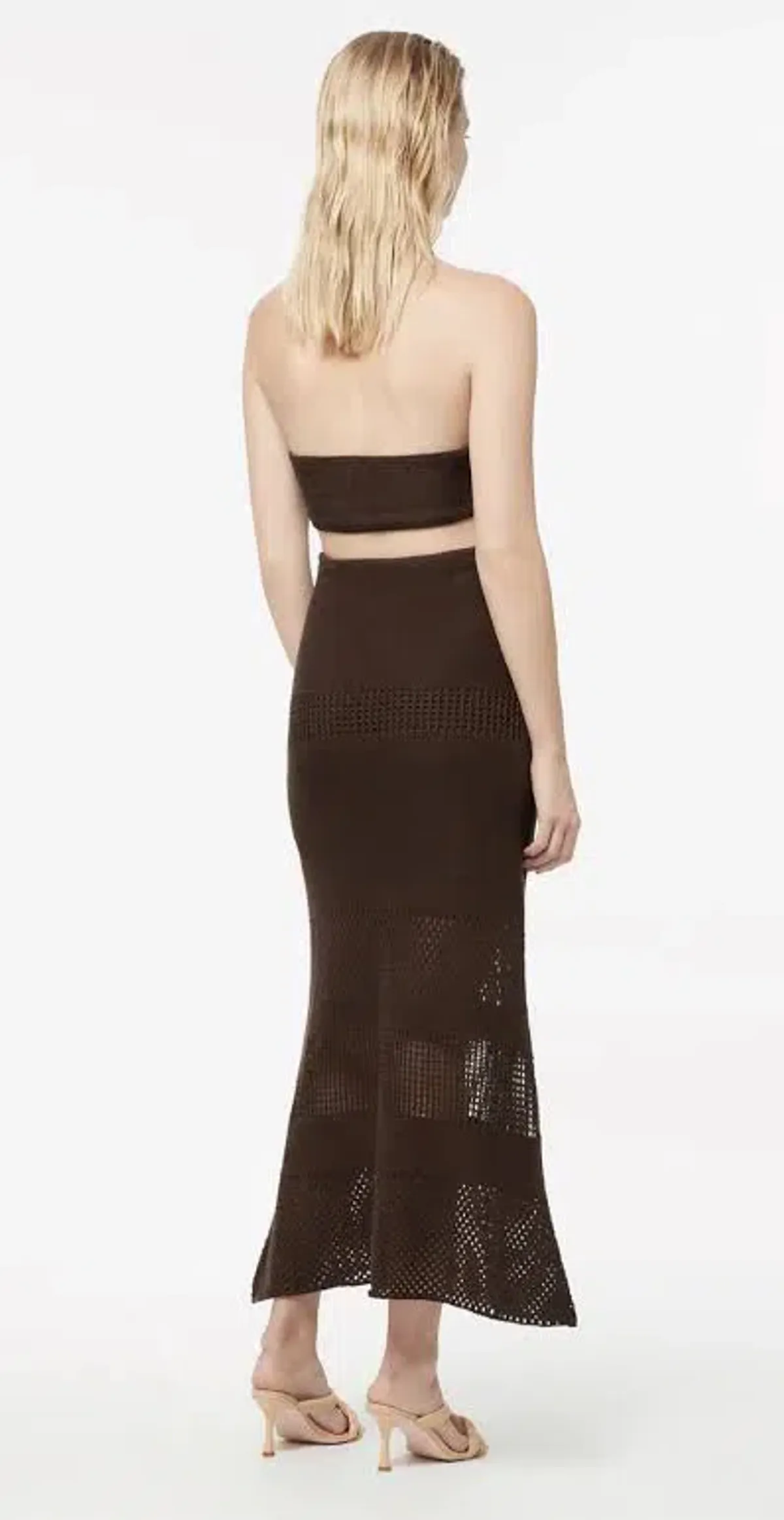Manning Cartell Highly Strung Knit Halter Dress Brown Size 10 - Image 3