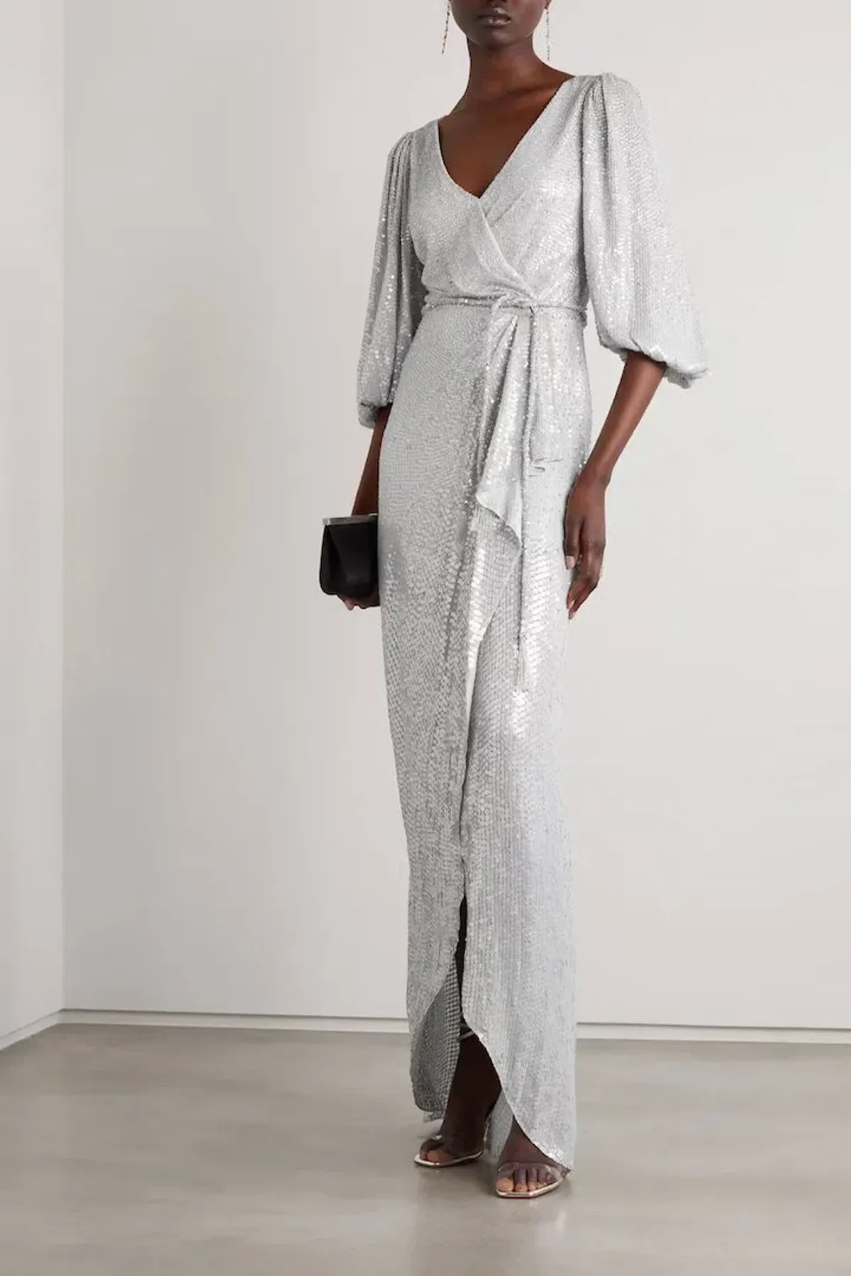 Jenny Packham James Bond Crystal Embellished Crepe De Chine Gown Sequin Size UK6/US2 for rent on The Volte - main image