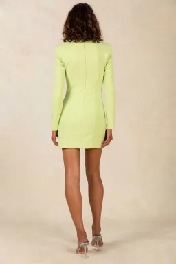 MISHA Paulita Crepe Mini Dress Green Size 6/XS for rent on The Volte - image 2