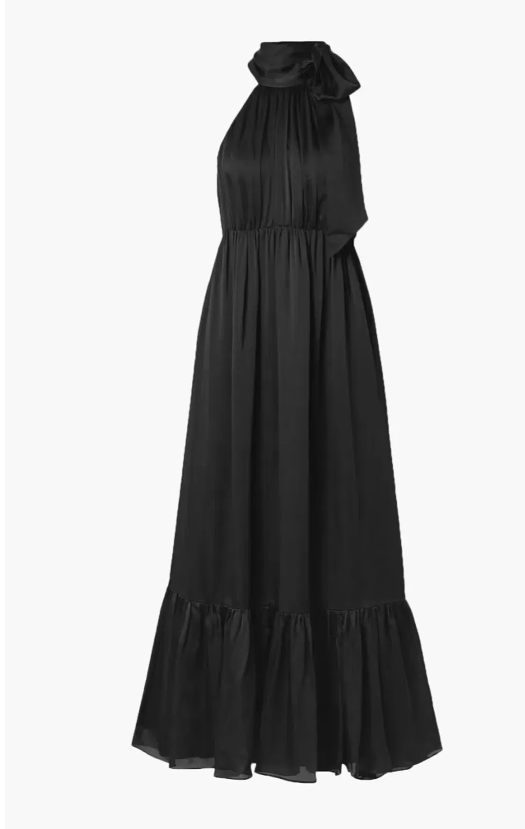 Zimmermann Tie Neck Gathered Dress Black Size 1 / Au 10 for rent on The Volte - main image