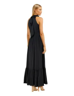 Zimmermann Tie Neck Gathered Dress Black Size 1 / Au 10 for rent on The Volte - image 2