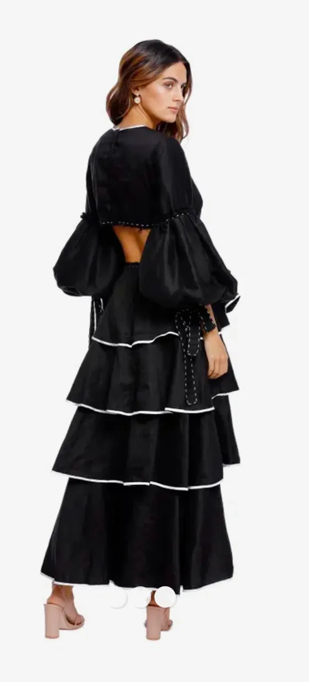 Aje Gracious Cut Out Dress Black Size 14 for rent on The Volte - main image
